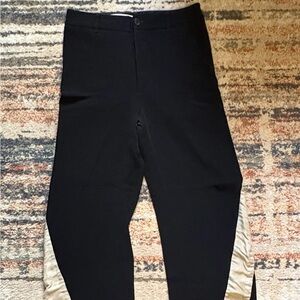 Vintage Black Rick Owens Twisted Seam Tuxedo Wide Leg Pants
